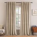 MIULEE Velvet Curtains 52x108 inches 2 Panels Cream Beige Blackout Curtains | by MIULEE