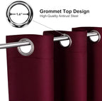 ChrisDowa Blackout Curtains for Bedroom and Living Room 45 Inches Long | 2 - Image 2