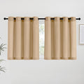 NICETOWN Burlap Linen Kitchen Curtains 36 inch Length, Decorative Thick Flax by NICETOWN