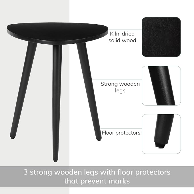 MH London Tri Pin Side Table I Handmade Natural Mango Wood, Naturally Moisture - Image 5