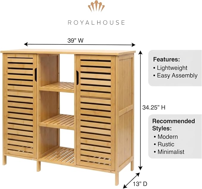 RoyalHouse Bamboo Floor Cabinet - Image 3
