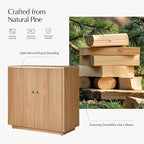 HULALA HOME Solid Wood Sideboard Buffet Cabinet - Image 7