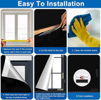 100% Blackout Blind Magnetic Window Cover, Portable Blackout Curtain 118x57” | - Image 7