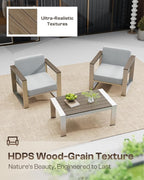 Outdoor Patio Furniture Set, 5 Seats Aluminum Patio Conversation Sets - Image 3