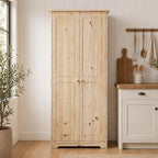 From the Tree Furniture Solid Pine Pantry Cabinet — 72" Tall Unfinished Kitchen - Image 5