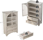 52" Tall Display Cabinet with Glass Doors, Glass Display Case Storage Cabinets - Image 2