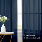 Chyhomenyc Navy Blue Sheer Valances - Image 7
