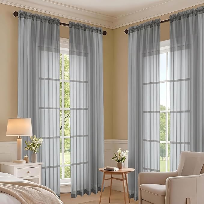 Charcoal Grey Bedroom Curtains 2 Panel Sets 96 Inch Length, 59 Inch Extra Wide - Image 7