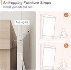 WAMPAT 6 Drawers Dresser for Bedroom, Elegant Wooden Chest of Drawers Kids - Image 5