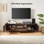 Amada 58" TV Stand for TVs up to 65 Inch, Fluted Entertainment Center - Image 7