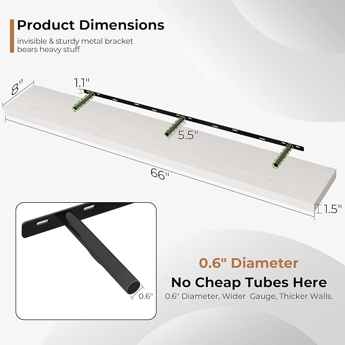Fun Memories 66 Inch Fireplace Mantel Shelf - Image 3