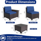 Outdoor Patio Furniture Set, 12 Pieces Outdoor Sectional Furniture High - Image 2