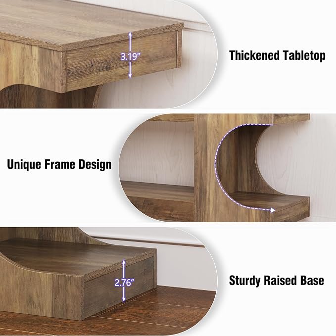 Tohomeor Console Tables for Entryway 47.24-Inch, Wooden Sofa Table Behind The - Image 5