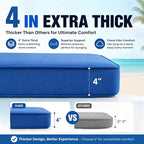 Chaise Lounge Cushion for Outdoor Furniture, Waterproof, Fade-Resistant and - Image 2