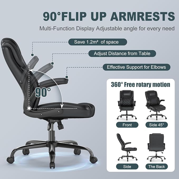 AnyGod Executive Office Chair, Comfy Ergonomic Computer Desk Chairs - Image 3