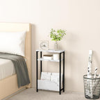 THUMEYE 7.1" Narrow Side Table for Small Spaces, 3 Tier Small End Table - Image 7