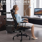 E-Motie Office Chair, Leather Desk Chair - Image 3