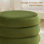 Flouki 19.5" Storage Ottoman Round, Vanity Stools - Image 5