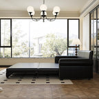 Faux Leather Sleeper Sofa Couch - Image 6