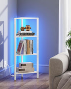 TUTOTAK Corner Shelf, 4-Tier Corner Bookshelf - Image 6