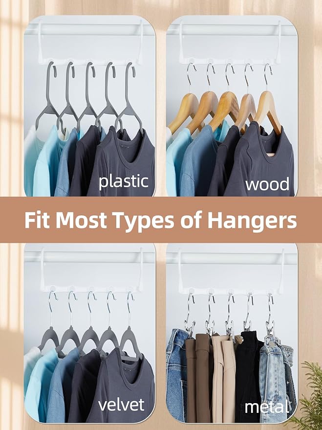 HOUSE DAY White Magic Space Saving Hangers, Premium Smart Hanger Hooks - Image 5