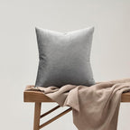 GIGIZAZA Dark Grey Velvet Throw Pillow Covers 16x16 Pack of 2 | Decorative - Image 7