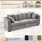 84.5"W Mid Century Modern Couch - Image 2
