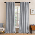 MIULEE Greyish White Velvet Blackout Curtains 52x72 inches 2 Panels | Luxury by MIULEE