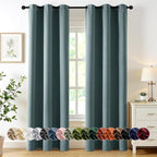 MIULEE Blackout Curtains for Bedroom 2 Panels 40 x 84 Inch Long Dusty Blue | by MIULEE