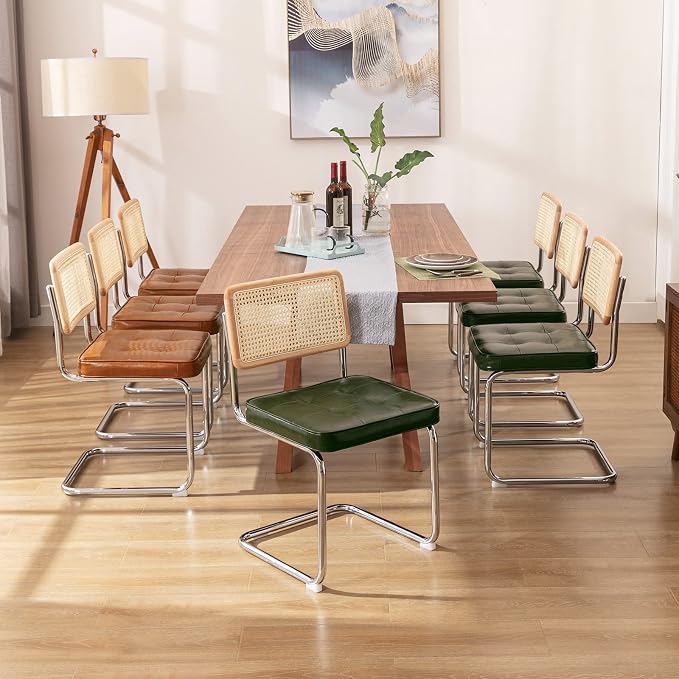 Zesthouse Natural Rattan Dining Chairs Set of 6, Modern Dining Room Chairs - Image 7