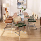 Zesthouse Natural Rattan Dining Chairs Set of 4, Modern Dining Room Chairs - Image 8