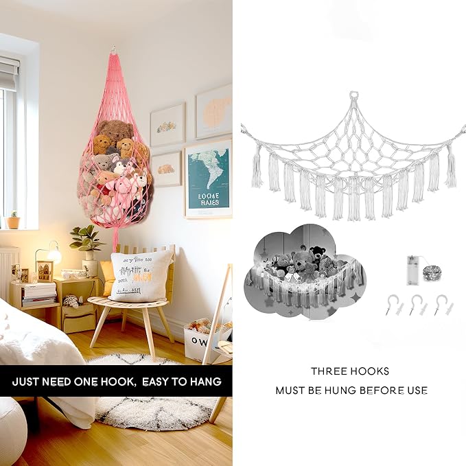 Amdermi Stuffed Animal Net or Hammock Corner Hanging Net - Image 3