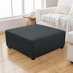 Super Stretch 40x40x15 inch Square Ottoman Cover- Soft Form Fit Ottoman Cover - Image 2
