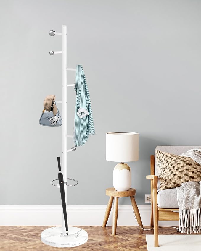 ZOZOE Metal Coat Rack Stand, Modern Coat Rack Freestanding - Image 7