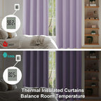 Simplebrand Ava Lilac Short Blackout Curtains - Image 6
