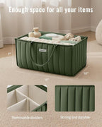 Blissful Diary Baby Diaper Caddy Organizer, Stylish Storage Basket - Image 3