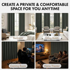 MIULEE 4 Panels Set Dark Mallard Blackout Curtains 63 Inch Length Bedroom | - Image 5