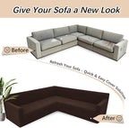 Arfntevss Stretch Sectional Couch Covers L Shaped Corner Sectional Sofa Cover - Image 6