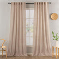 MIULEE Natural Beige Linen Curtains 52x108 Inch by MIULEE