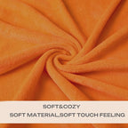 Burnt Orange Fleece Plush Throw Blanket 50"x60"for Couch Fuzzy Cozy Flannel | - Image 3