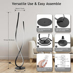 NUÜR Spiral Floor Lamp, Arched Bright Floor Lamps - Image 7