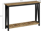 ChooChoo Farmhouse Console Table, Rustic Vintage Narrow Sofa Table - Image 2