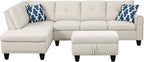 Wakefit Sectional Sofa Couch, Modern 4-Seaters Living Room Furniture Sets - Image 3