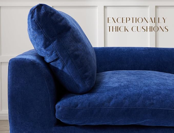 ohllob 140" U Shaped Couch, Cloud Sectional Couches - Image 4