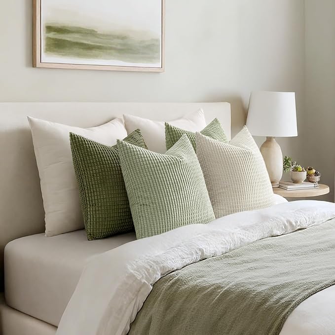 MIULEE Modern Farmhouse Decorative Spring Pillow Covers 18x18 Inch Set of 4 - Image 5