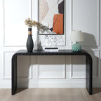 59" Wood Black Console Table by HanStrong