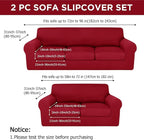 HunnmingRe Sofa Covers for 3 Cushion Couch Stretch Sofa and Loveseat Covers Set - Image 2
