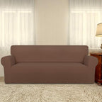 PureFit Stretch Couch Covers for Sofa Large Sofa Slipcovers Brown | 1-Piece - Image 2