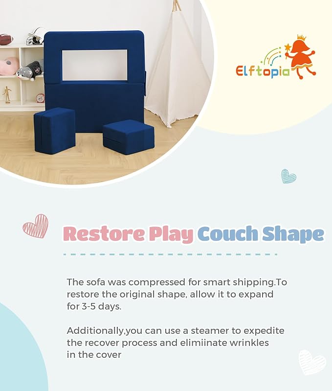 Elftopia Modular Kids Sofa, Toddler Couch Foam Armchair - Image 7