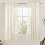 63 Inch Semi Sheer Linen Curtains by LAMIT